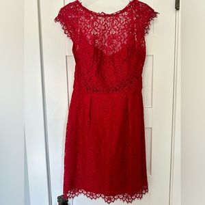 Shoshanna Red Lace Olivia Mini Dress (Size 6)